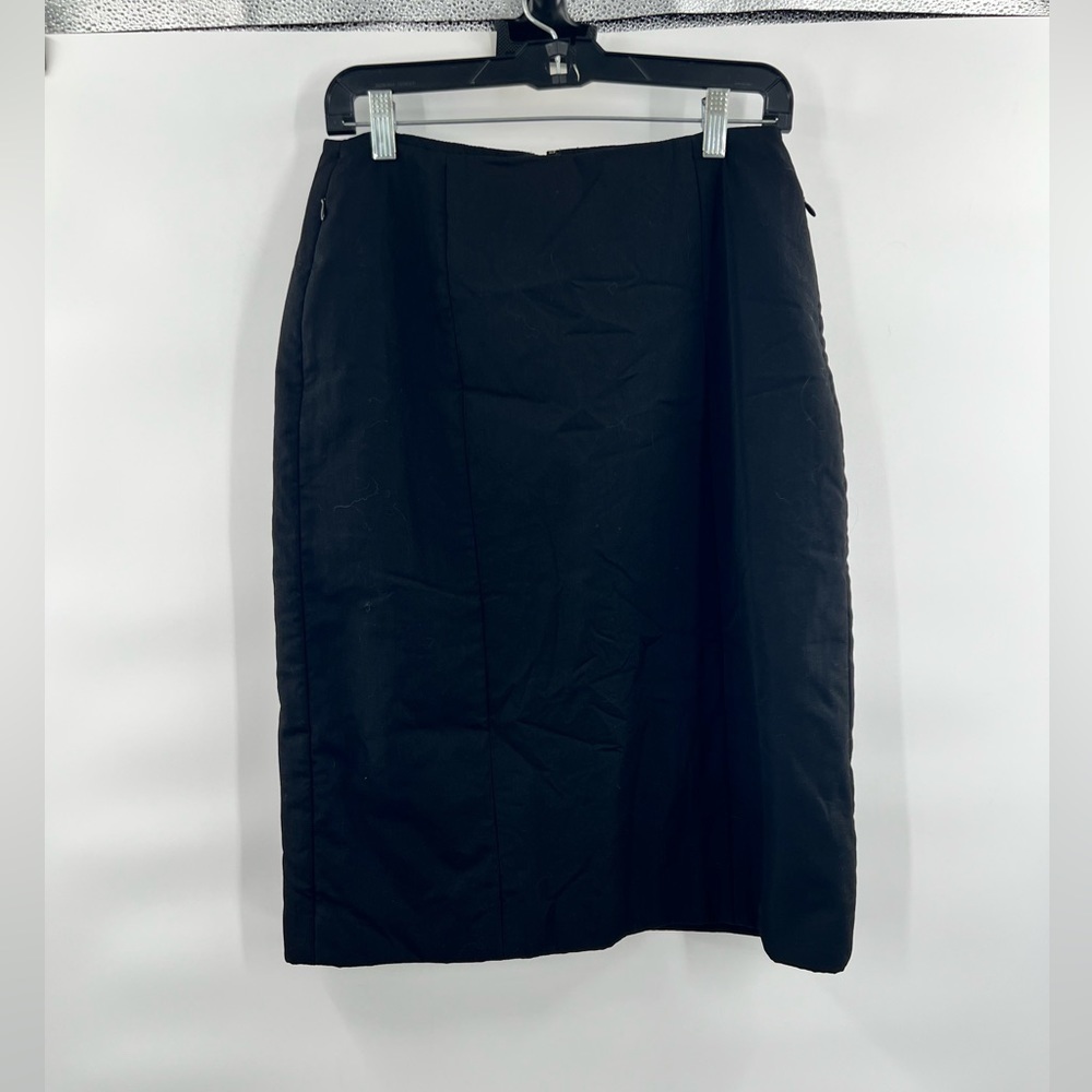 DKNY black pencil skirt size 8 wool blend heavy duty